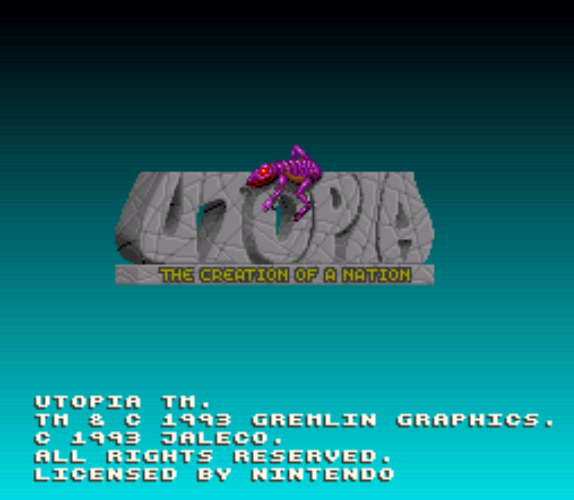 Utopia The Creation of a Nation Title Screen